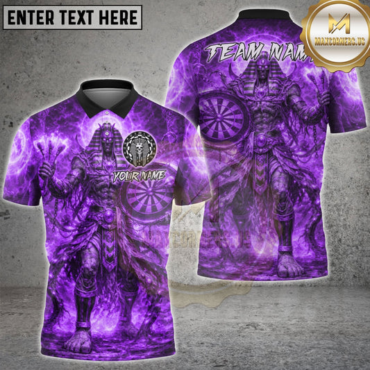 Maxcorners Darts Dark Pharaoh Thunder Multicolor Customized Name, Team Name 3D Shirt (4 Colors)