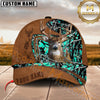 Maxcorners Deer Antler Camo Leather-Style Personalized Hat 3D Printed Multicolor