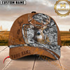 Maxcorners Deer Antler Camo Leather-Style Personalized Hat 3D Printed Multicolor