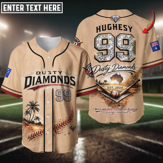 Maxcorners Custom 3D Pattern Baseball Jersey For Leon