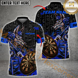 Maxcorners Darts Anubis Dartboard Light Mutilcolor Options Personalized Name, Team Name 3D Polo Shirt