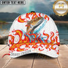 Maxcorners Burning Fishing Personalized Name 3D Cap