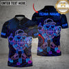 Maxcorners Neon Poker King Multicolor Customized Name, Team Name 3D Shirt