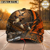 Maxcorners Hunting Lace-Up Orange Forest Personalized 3D Cap