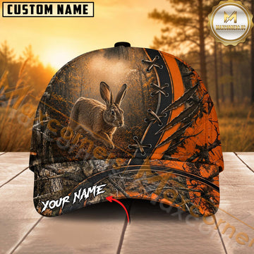 Maxcorners Hunting Lace-Up Orange Forest Personalized 3D Cap