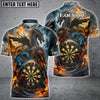 Maxcorners Fiery Elements Dragons Darts Jersey Multicolor Option Customized Name, Team Name 3D Polo Shirt