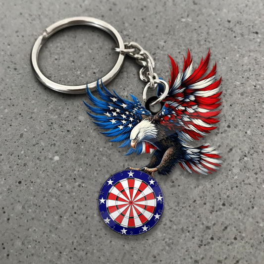Maxcorners Darts American Eagle Dartboard 3D Keychain