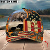 Maxcorners Boar Hunting Leather Personalized Name 3D Cap (2 Colors)