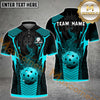 Maxcorners Pickleball Ball Flame Hexagon Pattern Customized Name, Team Name 3D Shirt