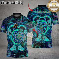 Maxcorners Darts Neon Glow Thrower Multicolor Customized Name Team Name 3D Shirts