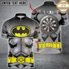Maxcorners Darts Hero Suit Style Chest Logo Dartboard Back Design Personalized Name 3D Unisex Shirt