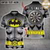 Maxcorners Darts Hero Suit Style Chest Logo Dartboard Back Design Personalized Name 3D Unisex Shirt