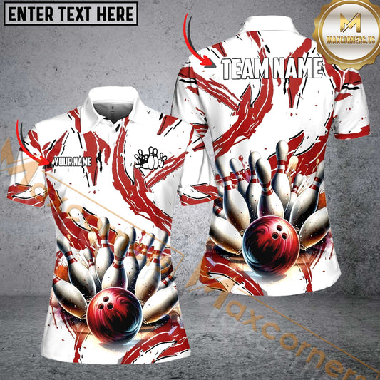 Maxcorners Bowling Basic Team Jersey Multicolor Option Customized Name 3D Shirt For Women (6 Colors)