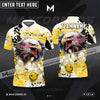 Maxcorners Bowling And Pins Eagle American Flag Paint Pattern Customized Name, Team Name 3D Polo Shirt (4 colors)