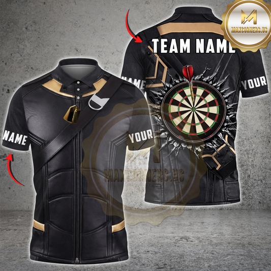 Maxcorners Darts Target Strike Design Personalized Name 3D Unisex Shirt