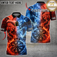 Maxcorners Darts Viking Battle Lightning Multicolor Customized Name, Team Name 3D Shirt
