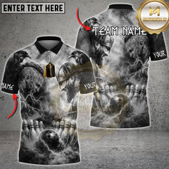 Maxcorners Bowling Viking Battle Lightning Multicolor Customized Name, Team Name 3D Shirt