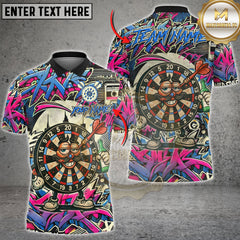 Maxcorners Darts Graffiti Drunk Dartboard Character Multicolor Customized Name, Team Name 3D Shirts