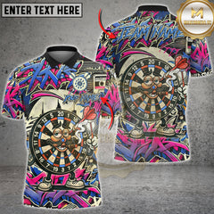 Maxcorners Darts Graffiti Cartoon Dartboard Multicolor Customized Name, Team Name 3D Shirts