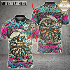 Maxcorners Darts Graffiti Cartoon Dartboard Multicolor Customized Name, Team Name 3D Shirts