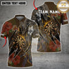 Maxcorners Polynesian Bowling Fire Ball Hibiscus Turtle Multicolor Customized Name, Team Name 3D Shirt
