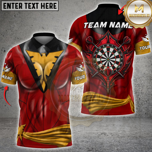Maxcorners Darts Red Armor Dartboard Personalized Name 3D Unisex Shirt