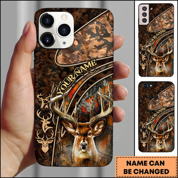 Maxcorners Wild Buck Camo Personalized Name Phone Case (4 colors)