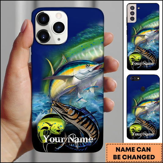 Maxcorners Marlin & Mahi Mahi Fishing Big Game Ocean Action Design Personalized Name Phone Case