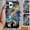 Maxcorners Big Game Ocean Action Design Personalized Name Phone Case ( 12 Fish Species )