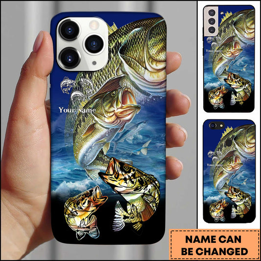 Maxcorners Big Game Ocean Action Design Personalized Name Phone Case ( 12 Fish Species )
