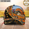 Maxcorners Golden Hunting Orange Camouflage Personalized Name 3D Cap (Deer/Moose/Boar/Elk/Turkey/Duck)