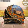 Maxcorners Golden Hunting Orange Camouflage Personalized Name 3D Cap (Deer/Moose/Boar/Elk/Turkey/Duck)
