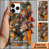 Maxcorners Deer Hunting Camo With American Flag Personalized Name Phone Case (4 Colors)