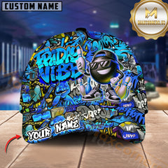 Maxcorners Bowling Friday Vibe Graffiti Street Style Multicolor Personalized Name 3D Cap