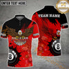 Maxcorners Billiard Vibrant Eagle Multicolor Options Personalized Name, Team Name 3D Shirt
