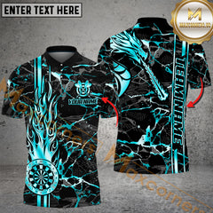 Maxcorners Darts Flame Golden Multicolor Personalized Name, Team Name 3D Shirt