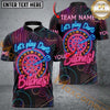 Maxcorners Darts Let’s Play Darts Neon Attitude Style Personalized Name 3D Shirt For Women