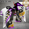 Maxcorners Billiard Classic Yin-Yang 8 & 9 Ball Black & White Multicolor Customized Name, Team Name 3D Shirt