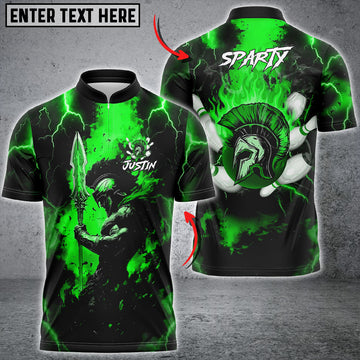 Maxcorners Darts Spartan Lightning Flame Personalized Name, Team Name Shirt For Justin