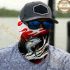 Maxcorners Fishing Red Flame Pattern 3D Neck Gaiter (12 Fish Species)