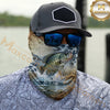 Maxcorners Fishing Camouflage Map 3D Neck Gaiter (12 Fish Species)