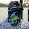 Maxcorners Fishing Ocean Wave Power 3D Neck Gaiter (12 Fish Species)