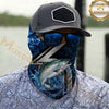 Maxcorners Fishing Ocean Wave Power 3D Neck Gaiter (12 Fish Species)