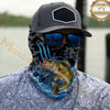 Maxcorners Fishing Camo Water Splash 3D Neck Gaiter (12 Fish Species)