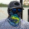 Maxcorners Fishing Camo Water Splash 3D Neck Gaiter (12 Fish Species)
