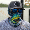 Maxcorners Fishing Camoflage Water Splash 3D Neck Gaiter (12 Fish Species)