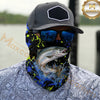 Maxcorners Fishing Water Splash Graphic 3D Neck Gaiter (12 Fish Species)