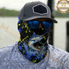 Maxcorners Fishing Water Splash Graphic 3D Neck Gaiter (12 Fish Species)