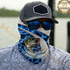 Maxcorners Fishing Honeycomb Electric Water Splash 3D Neck Gaiter (12 Fish Species)