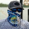 Maxcorners Fishing Honeycomb Electric Water Splash 3D Neck Gaiter (12 Fish Species)